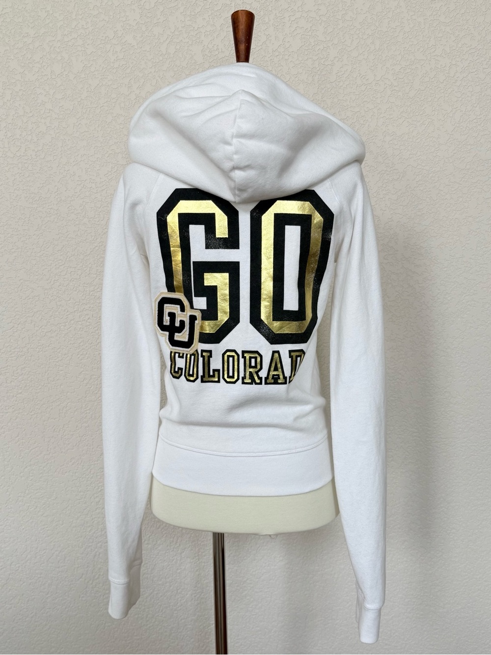 NWOT PINK Victoria's Secret Colorado White Zip-Up Hoodie Jacket